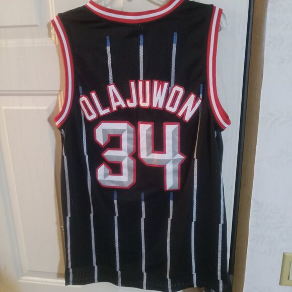 Adidas Men's Hardwood Classics Hakeem Olajuwon Houston Rockets BBall Jersey M - Picture 4 of 8
